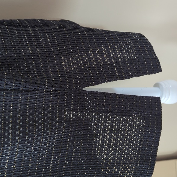 Vintage Ronni Nicole Cut Out Metallic Beach Cover Up 8 Black Gold Metallic - Picture 7 of 16